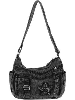 Denim Crossbody Bags for Women, Cute Y2k Crossbody Purse, Jean Vintage Grunge Ba